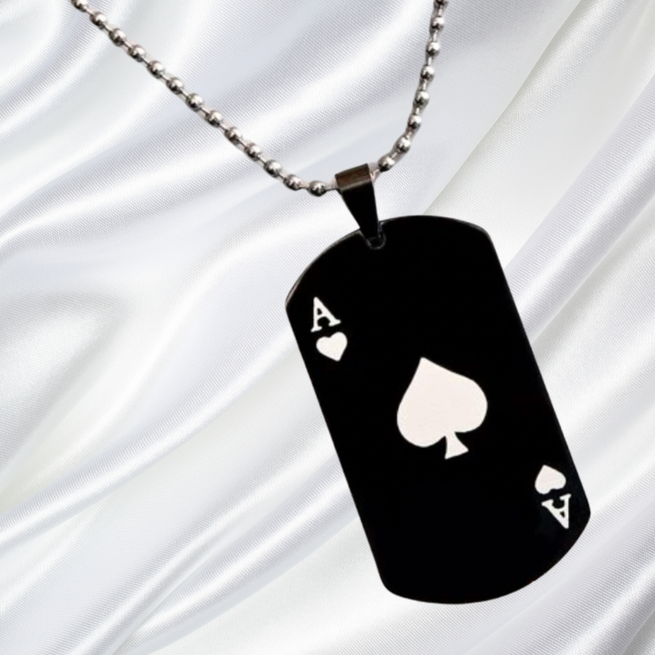 Ace Spade Stainless Steel Necklace