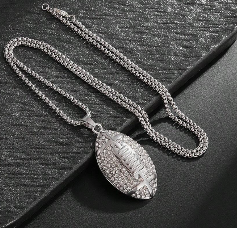 Men's Football Stainless Steel Necklace
