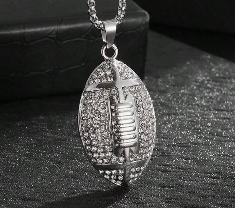 Men's Football Stainless Steel Necklace