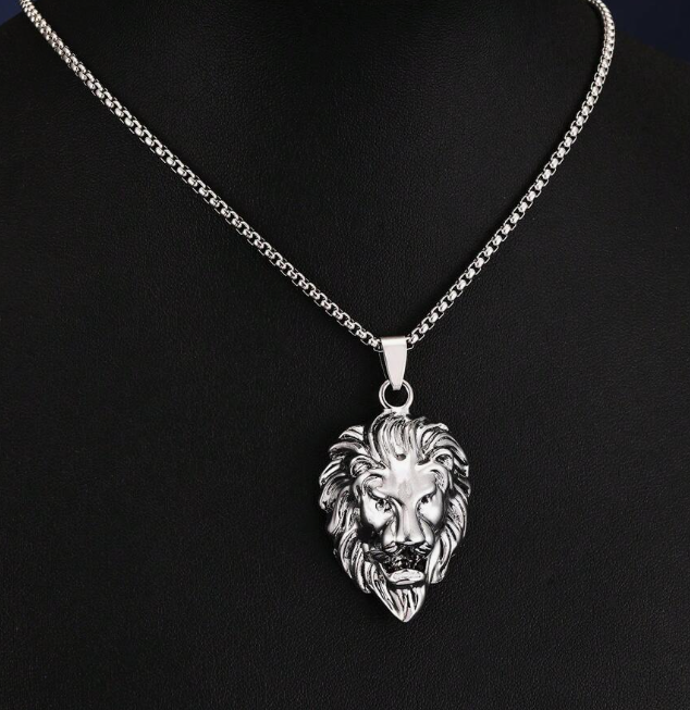 Edgy Stainless Steel Prophetic Lion Necklace