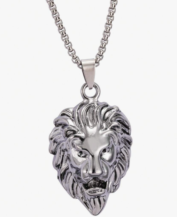 Edgy Stainless Steel Prophetic Lion Necklace
