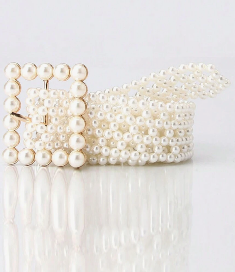 Stunning Vintage Faux Pearl Classy Belt