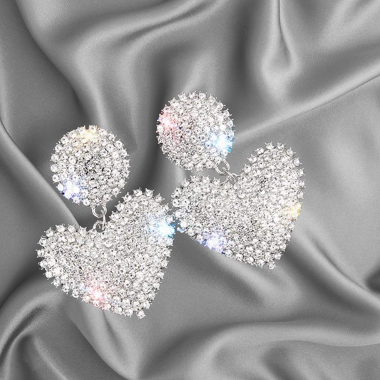 European Collection Vintage Heart Shaped Head Turning Earrings