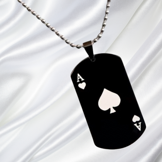 Ace Spade Stainless Steel Necklace