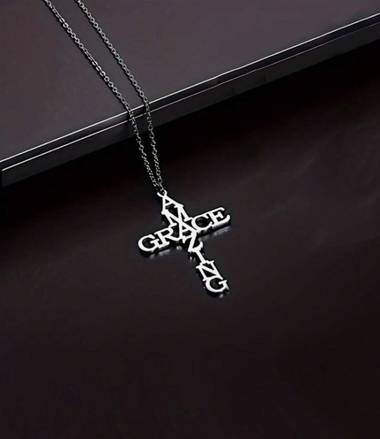 Beautiful Stainless Steel "Amazing Grace" Necklace