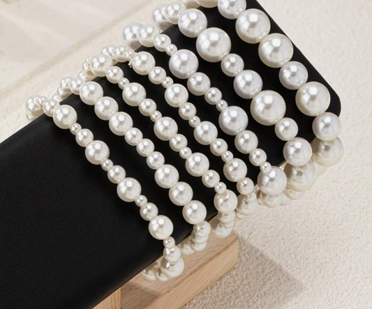 1 Set Of Chic High-Fashion Elegant Pearl Bracelets