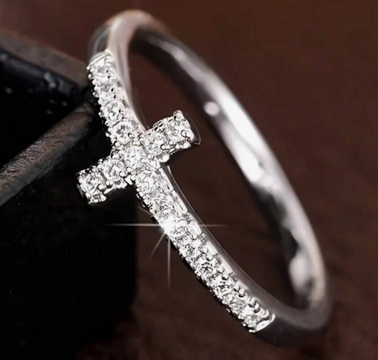 Elegant Cross Purity Ring
